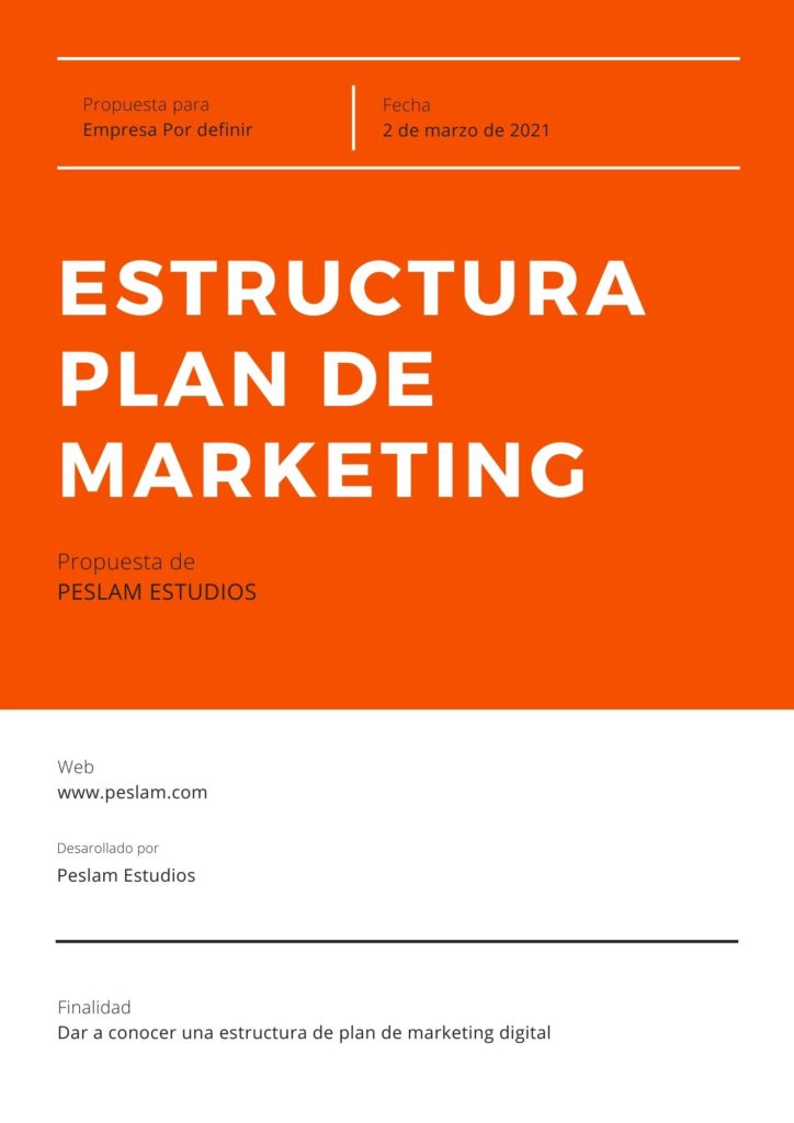 Estructura Plan de Marketing Digital
