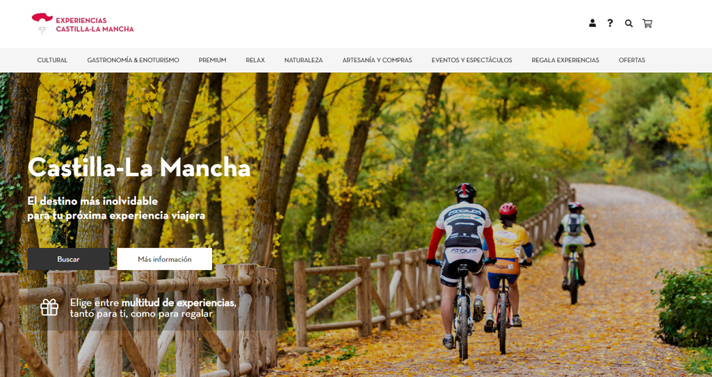Diseño web Experiencias Castilla-La Mancha